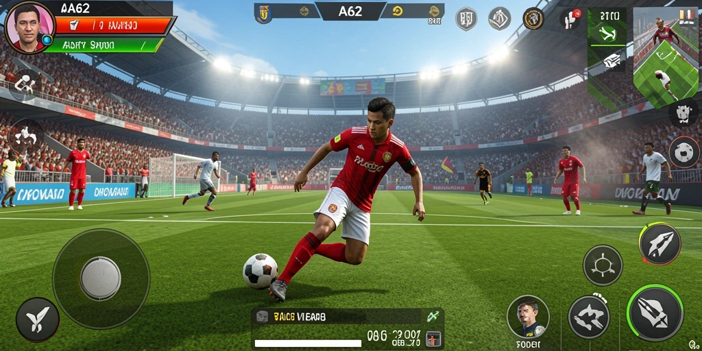 Tampilan gameplay AA62 yang mendebarkan dan penuh aksi olahraga.