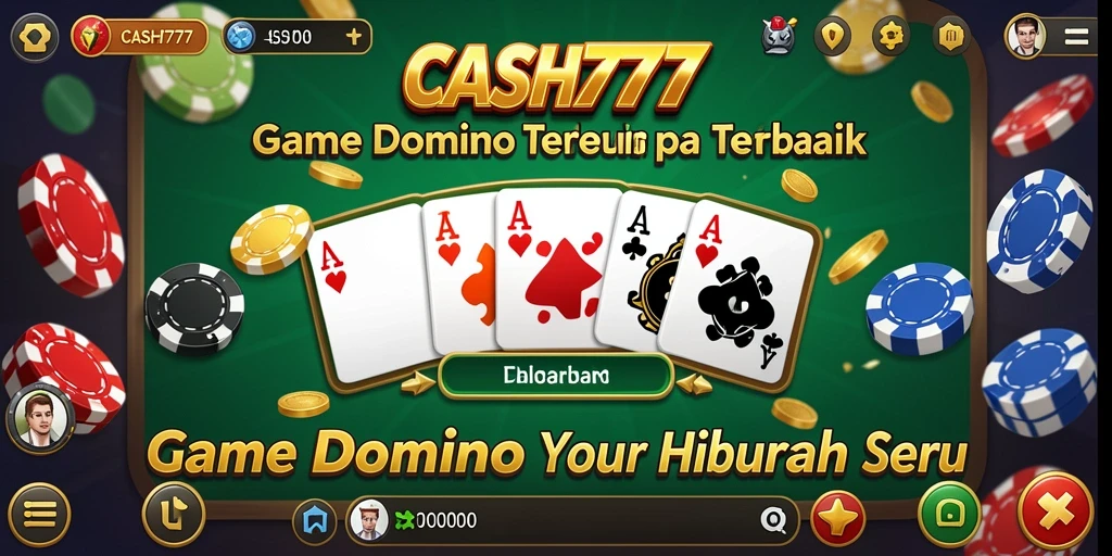 Tampilan gameplay seru dalam aplikasi Domino CASH777 yang menarik.