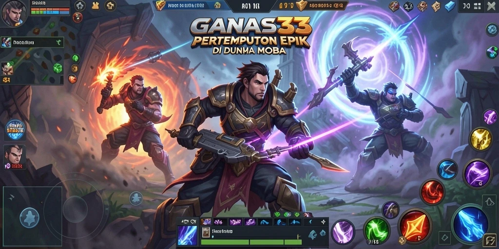 GAMAS33 menampilkan aksi seru di medan pertempuran MOBA.