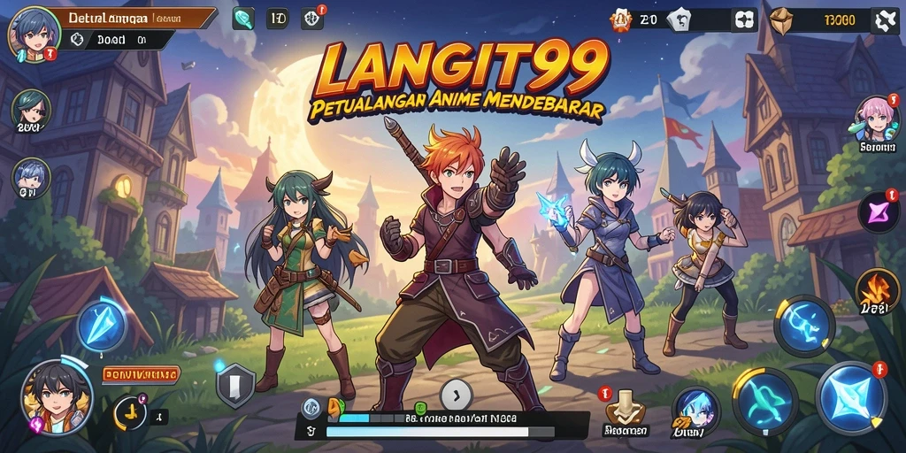Screenshot gameplay LANGIT99 yang menampilkan aksi seru karakter anime.