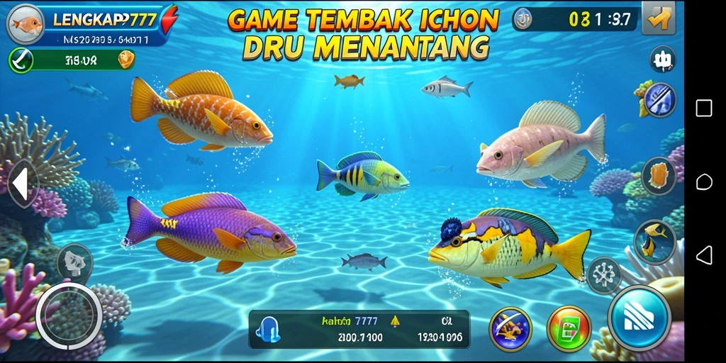 Tampilan screenshot gameplay Tembak Ikan yang seru.