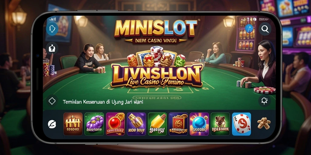 Tampilan screenshot gameplay MINISLOT menunjukkan keseruan Live Casino yang mendebarkan.