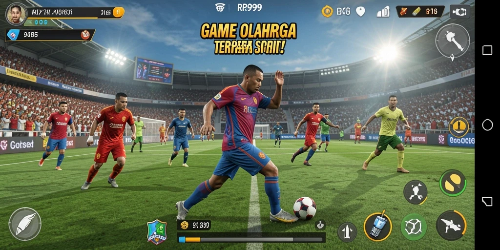 Screenshot dari gameplay mendebarkan RR999 yang menampilkan aksi olahraga seru.