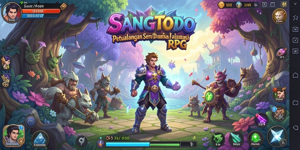 Tampilan aksi seru dalam gameplay RPG SANGTOTO.