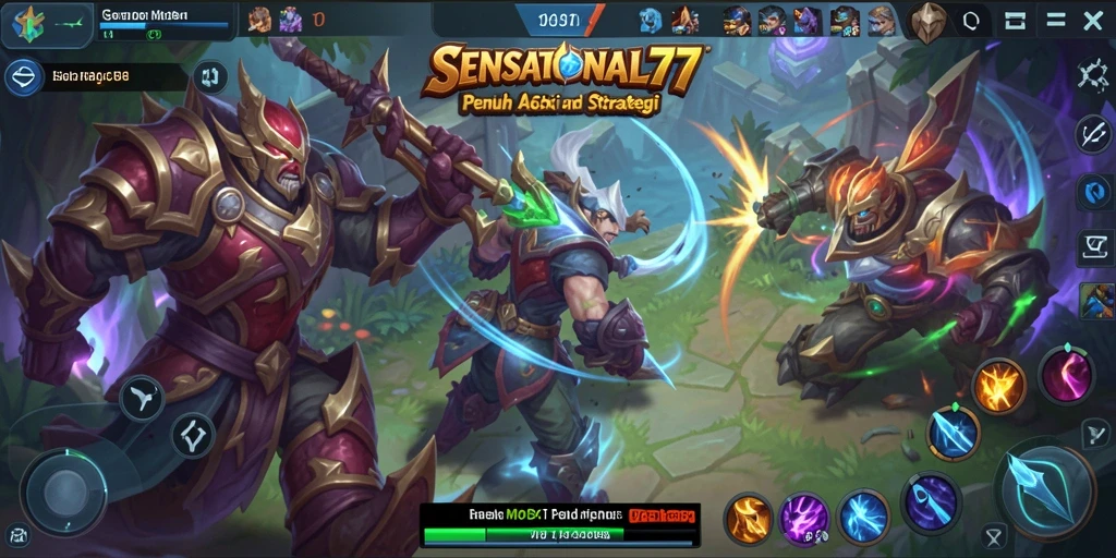 Tangkapan layar gameplay mendebarkan dari SENSATIONAL77.