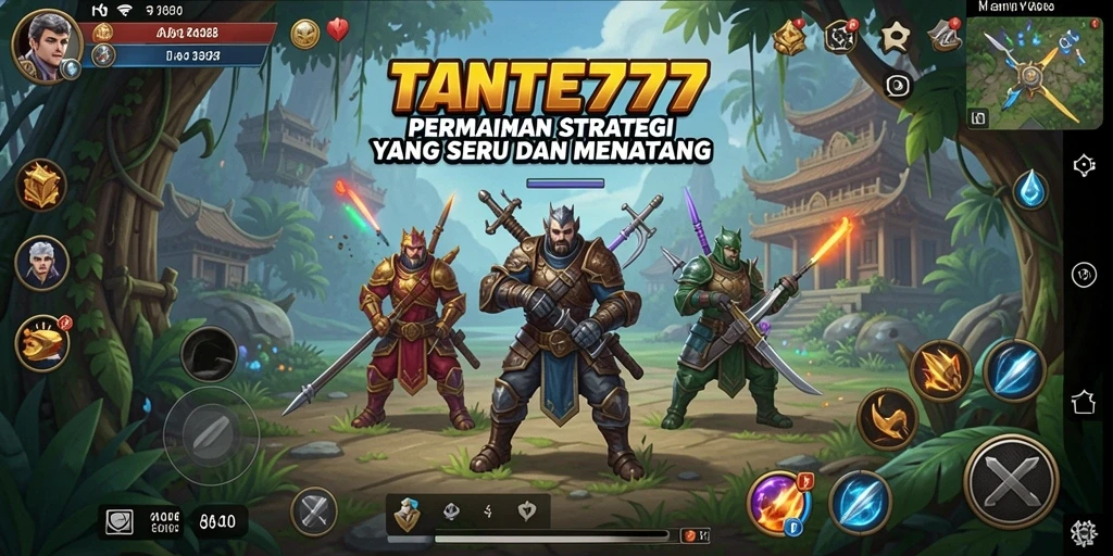 Tampilan gameplay menegangkan dan strategi di TANTE777.